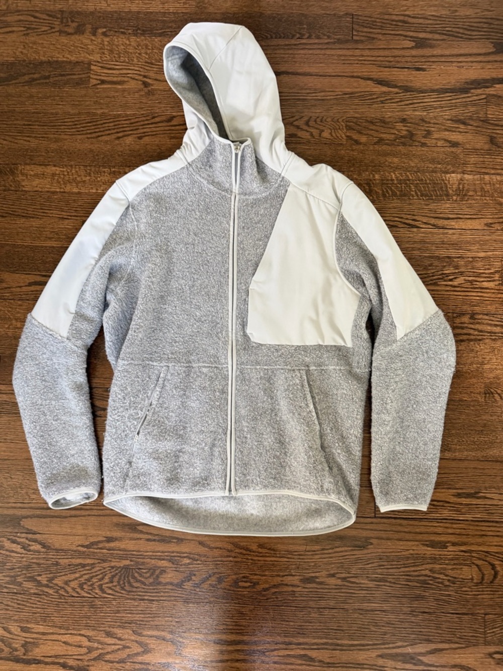 Lululemon Men’s Full Zip Fleece Hoodie Jacket Large Gray Hybrid